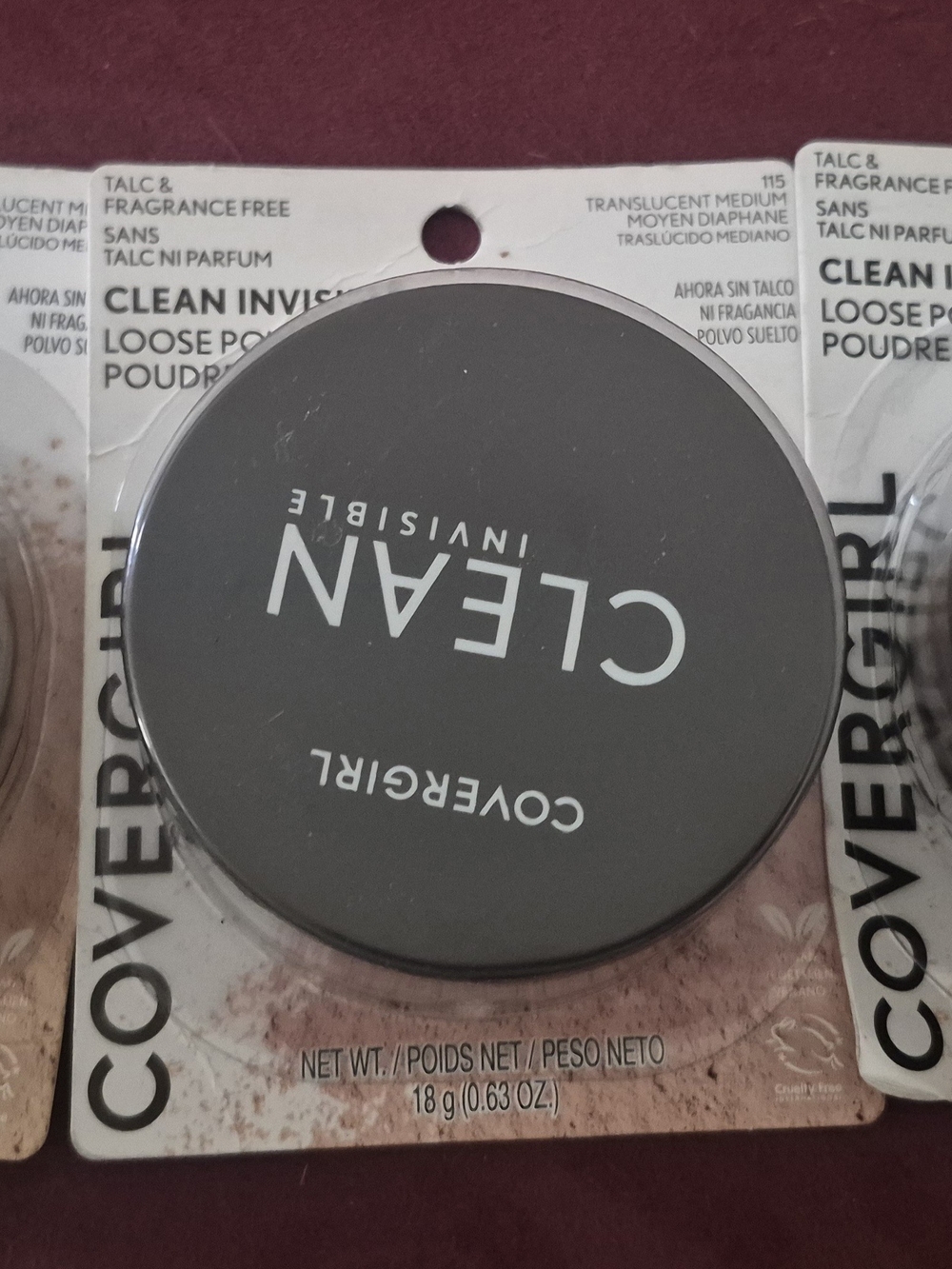 New 3- COVERGIRL Translucent Medium Clean Invisible Loose Powder Compact